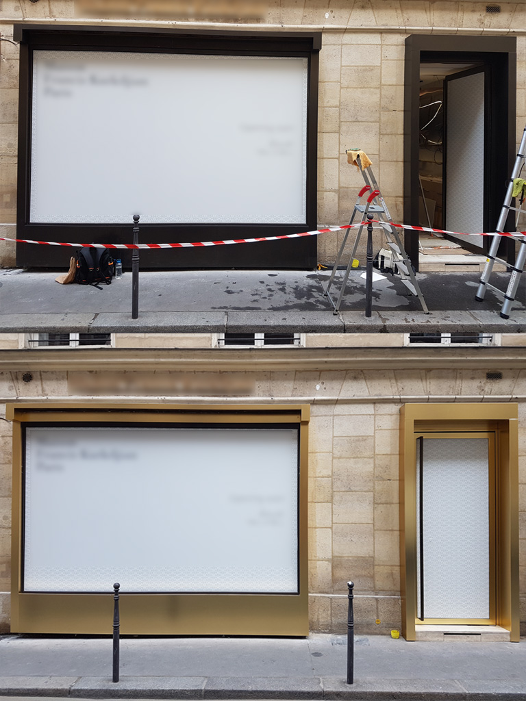 Pose films adhésifs, signalétique Paris et installation de décors