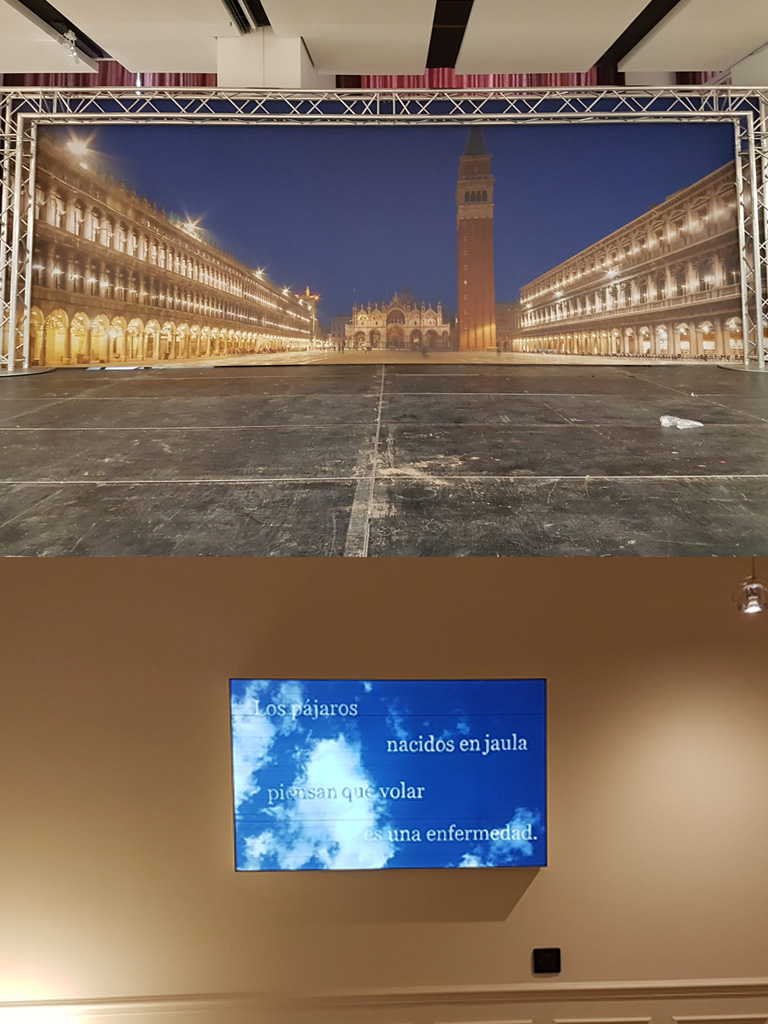 Poseur adhésif, signalétique et installation de décors, caisson lumineux, toile tendue